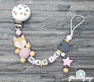 Personalisierte Schnullerkette mit Namen / Namenskette Baby